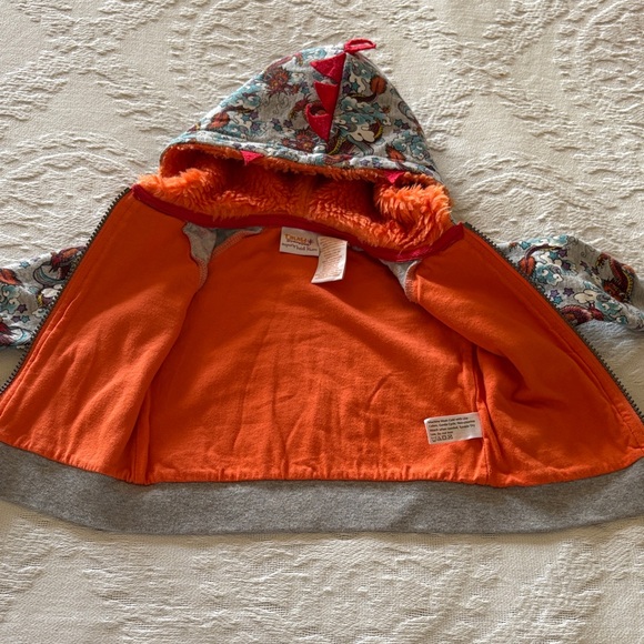 Gently loved Gray Zip up Dragon Print Hoodie Truly Scrumptious by Heidi Klum - Picture 8 of 10